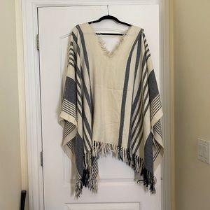 Free People OS striped poncho